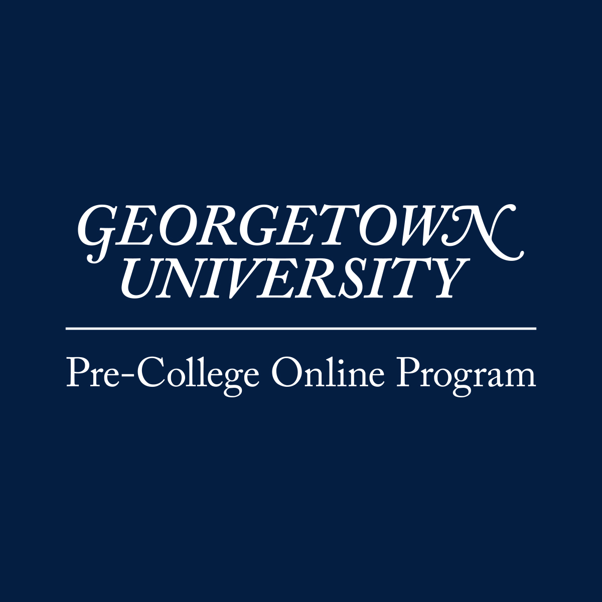 Georgetown University Pre-College Online Program